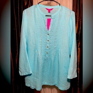 Lilly Pulitzer Sarasota Tunic Blue Horizon Sz S